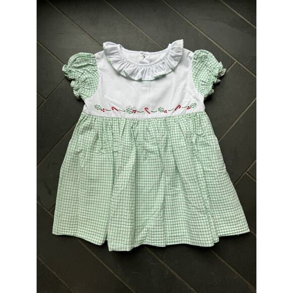 Proper Peony Green Whistler Holly Christmas Dress 3T -  greenwatershopping.com